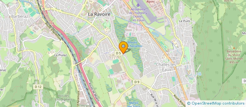 localisation de l'entreprise ATE 73 à LA RAVOIRE
