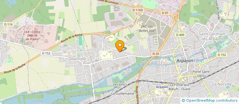 localisation de l'entreprise ATE BTP  OLLAINVILLE