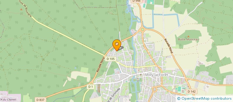 localisation de l'entreprise ATE HABITAT à MILLY-LA-FORET