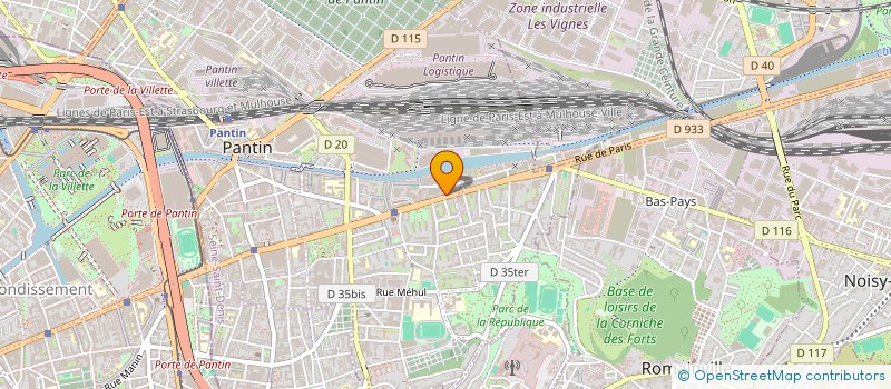 localisation de l'entreprise ATEA à PANTIN