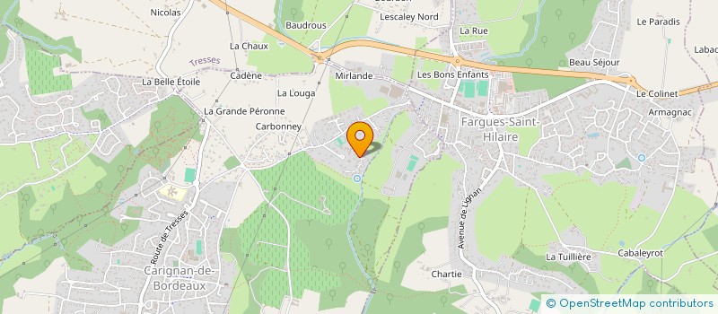 localisation de l'entreprise ATEA MENUISERIE  CARIGNAN-DE-BORDEAUX