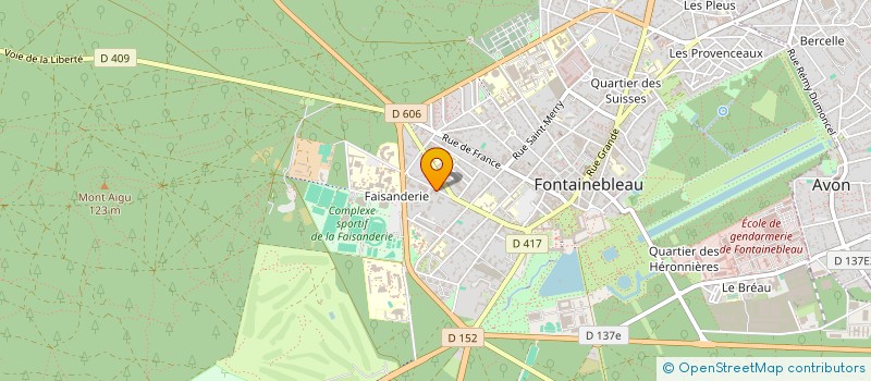 localisation de l'entreprise ATEB à FONTAINEBLEAU