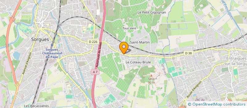 localisation de l'entreprise ATEC  SORGUES