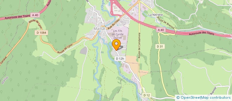 localisation de l'entreprise ATEC ELECTRONIQUE  MAILLAT