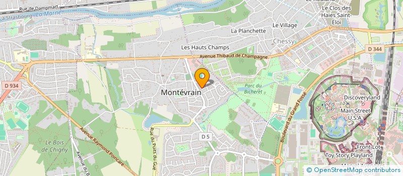 localisation de l'entreprise ATEC HYGIENE à MONTEVRAIN