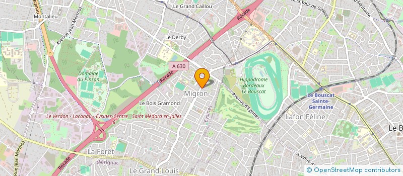 localisation de l'entreprise ATEC SARL à EYSINES