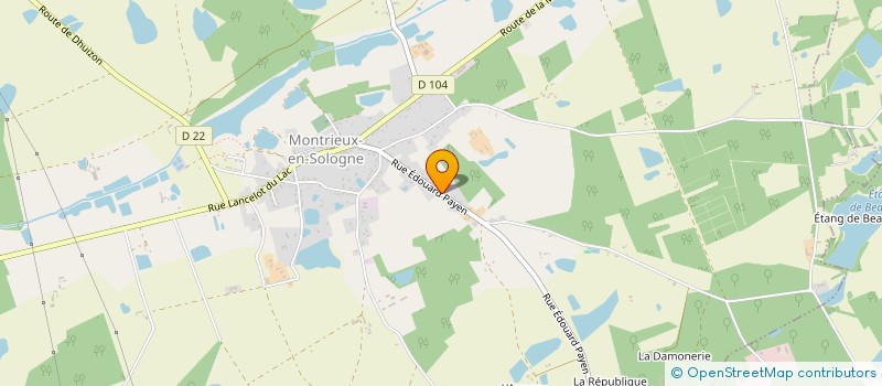 localisation de l'entreprise ATECO BOIS  MONTRIEUX-EN-SOLOGNE