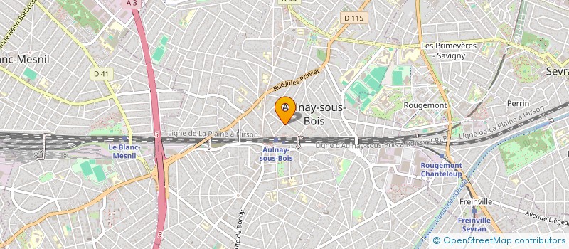 localisation de l'entreprise ATEF à AULNAY SOUS BOIS