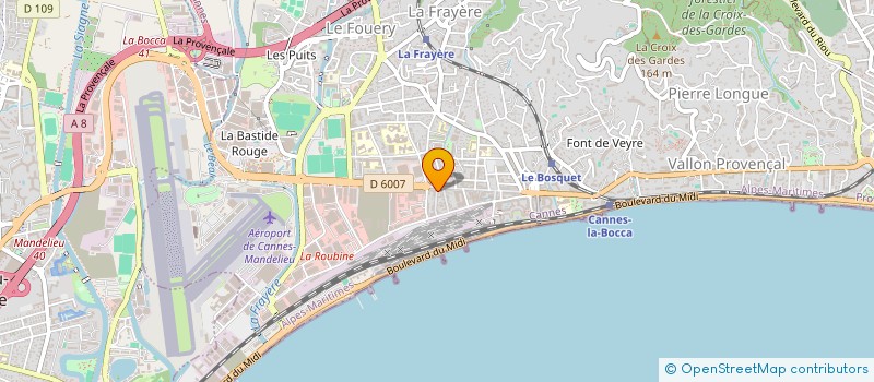 localisation de l'entreprise ATEF COIFFURE à CANNES