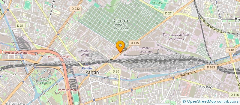 localisation de l'entreprise ATEILEC à PANTIN