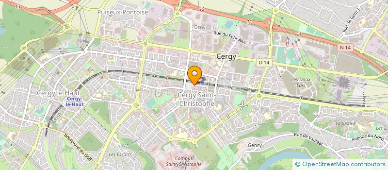localisation de l'entreprise ATEIX-MICRO à CERGY
