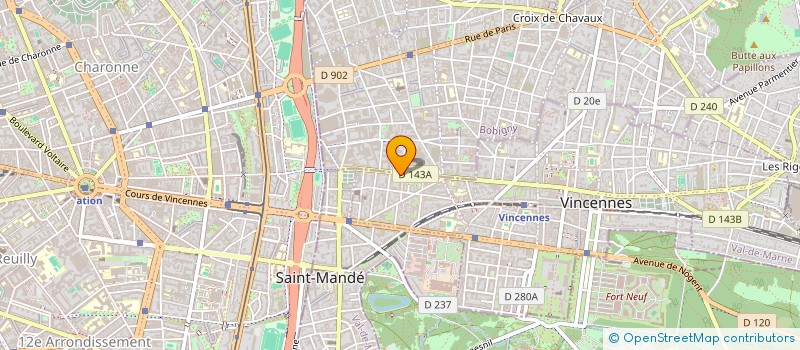 localisation de l'entreprise ATEL BATIMENT  VINCENNES