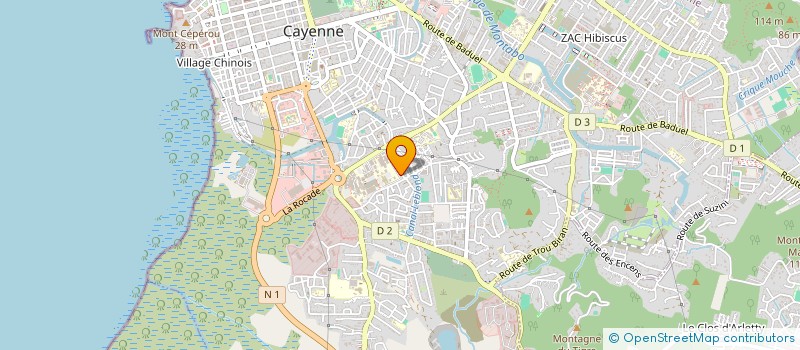 localisation de l'entreprise ATEL GARDE SECURITE à CAYENNE