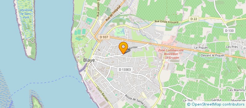 localisation de l'entreprise ATEL GARDE SECURITE FRANCE à BLAYE