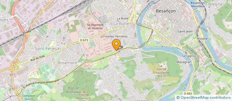 localisation de l'entreprise ATEL MUSIC ST FERJEUX ROSEMONT à BESANCON