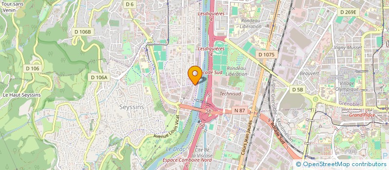 localisation de l'entreprise ATELCOM à SEYSSINS