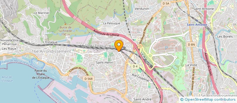 localisation de l'entreprise ATELCOM à MARSEILLE