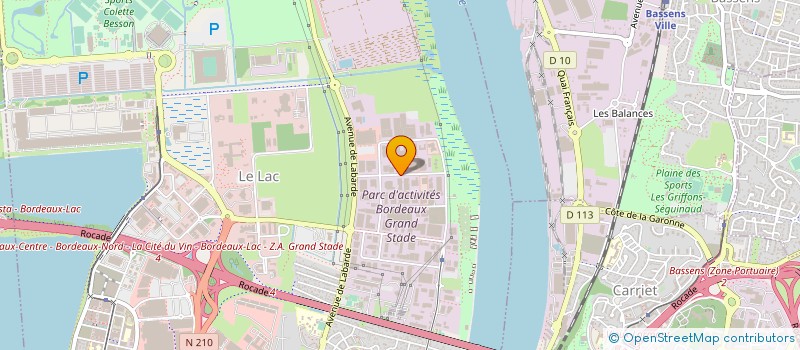 localisation de l'entreprise ATELEC à BORDEAUX