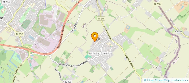 localisation de l'entreprise ATELIER 125  SAILLY-LEZ-LANNOY