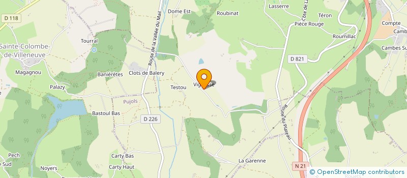 localisation de l'entreprise ATELIER 1436  PUJOLS