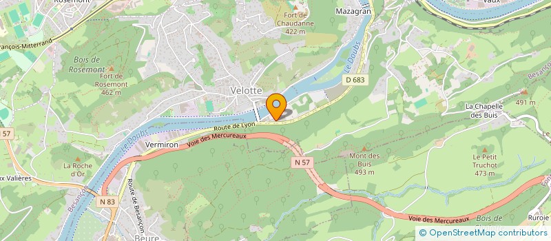 localisation de l'entreprise ATELIER 2  BESANCON