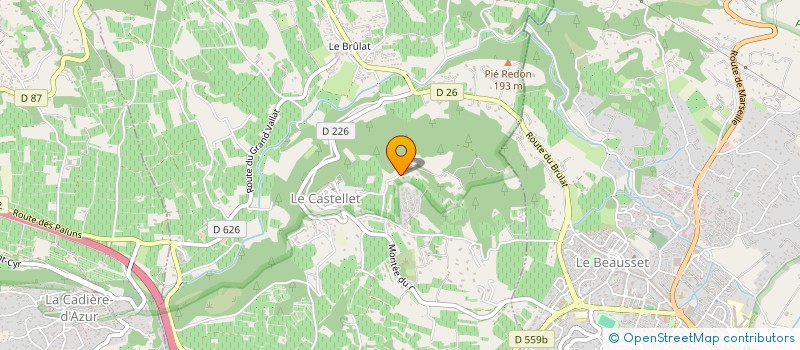 localisation de l'entreprise ATELIER 25 DIFFUSION à LE CASTELLET