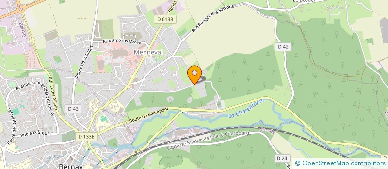 localisation de l'entreprise ATELIER 3 POINTS  MENNEVAL