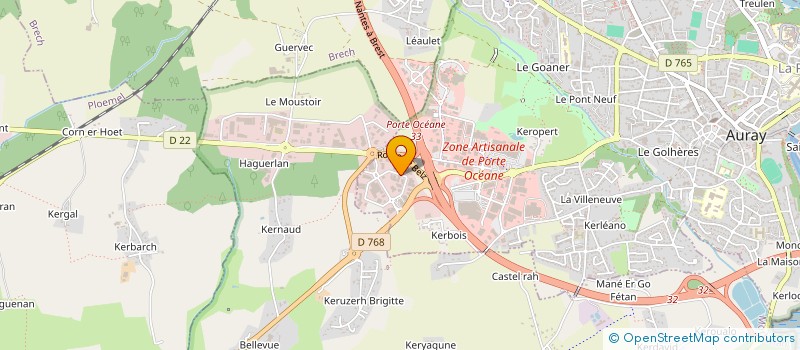 localisation de l'entreprise ATELIER 56 à AURAY