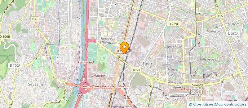 localisation de l'entreprise ATELIER A à GRENOBLE