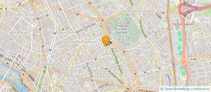 localisation de l'entreprise ATELIER A à PARIS