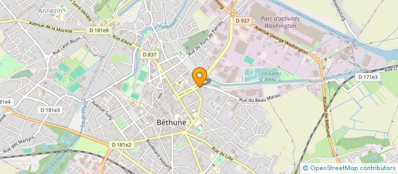 localisation de l'entreprise ATELIER ACCORD ET ZIK  BETHUNE