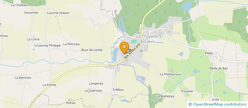 localisation de l'entreprise ATELIER AGENCEMENT BOHUON  LA CHAPELLE-BOUEXIC