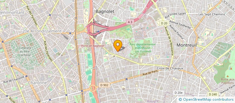 localisation de l'entreprise ATELIER ALEXANDRE JAMET à MONTREUIL
