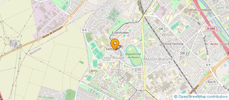 localisation de l'entreprise ATELIER ARCHITECT PAYSAGES ET INFRASTRUC  REIMS