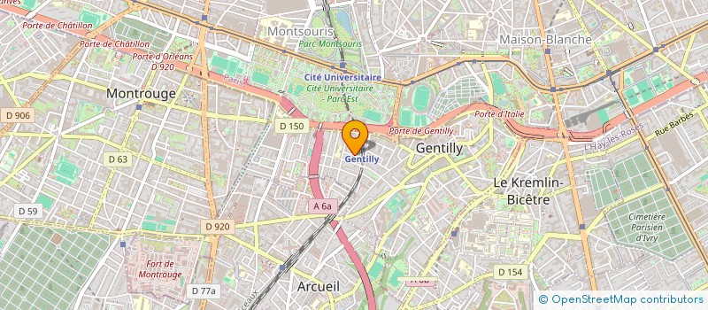 localisation de l'entreprise ATELIER ARCHITECTURE BARBOTIN LARRIEU  GENTILLY