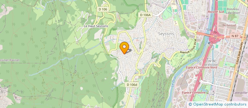 localisation de l'entreprise ATELIER ART & TERRE à SEYSSINS