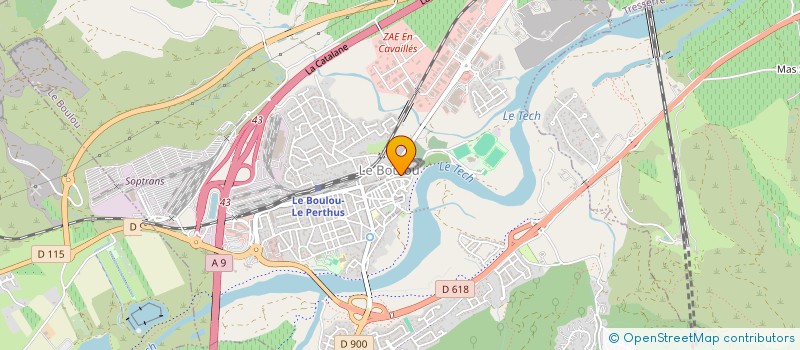 localisation de l'entreprise ATELIER ARTISANAL DE PLOMBERIE SANITAIRE  LE BOULOU