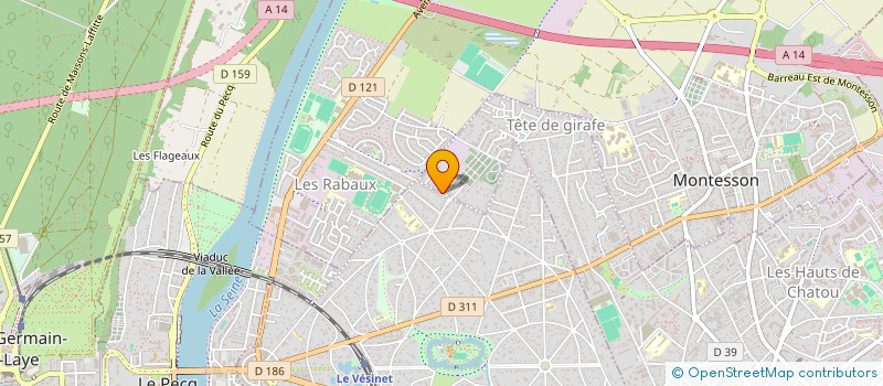 localisation de l'entreprise ATELIER ARTS APPLIQ VESINET  CHATOU