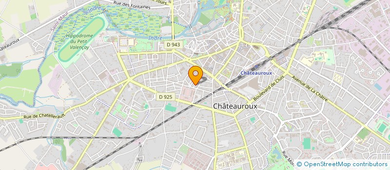 localisation de l'entreprise ATELIER ARTS ET DANSE à CHATEAUROUX