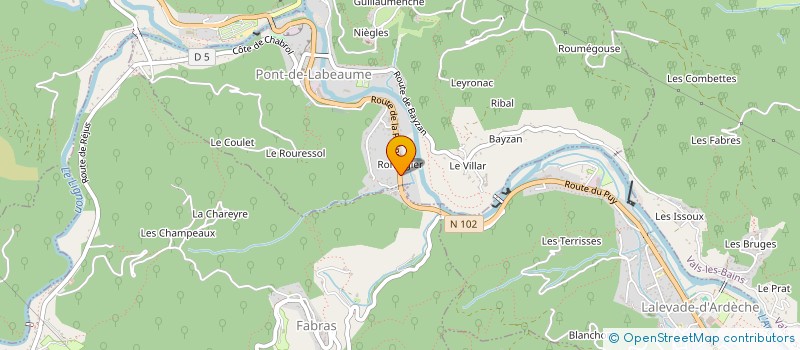 localisation de l'entreprise ATELIER ASSOCIATIF ARDECHOIS GRAND-MERE SCIE  CHIROLS