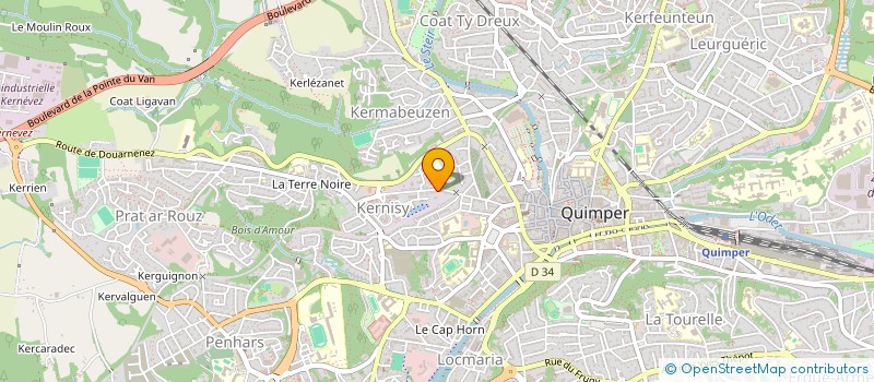 localisation de l'entreprise ATELIER ATLAS à QUIMPER