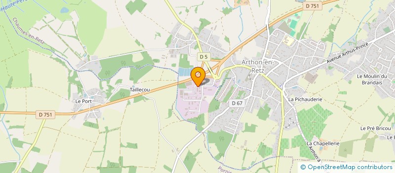 localisation de l'entreprise ATELIER AUTO RESTAURATION  CHAUMES-EN-RETZ