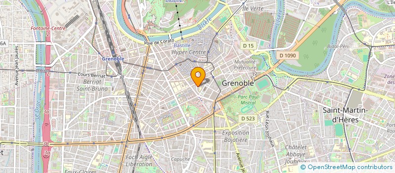 localisation de l'entreprise ATELIER B ARCHITECTE à GRENOBLE