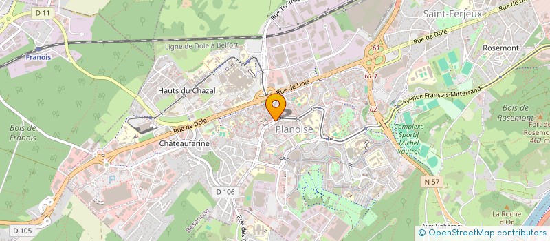 localisation de l'entreprise ATELIER  BARBER 25  BESANCON