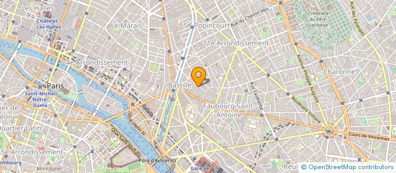 localisation de l'entreprise ATELIER BASTILLE à PARIS