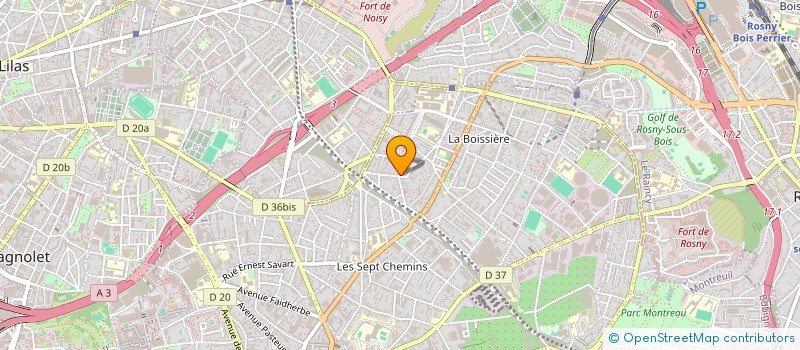 localisation de l'entreprise ATELIER BATIMARBRE  MONTREUIL