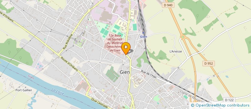 localisation de l'entreprise ATELIER BEAUTE à GIEN