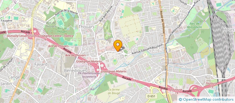 localisation de l'entreprise ATELIER BERNARD FOURNIER  VILLENAVE-D'ORNON