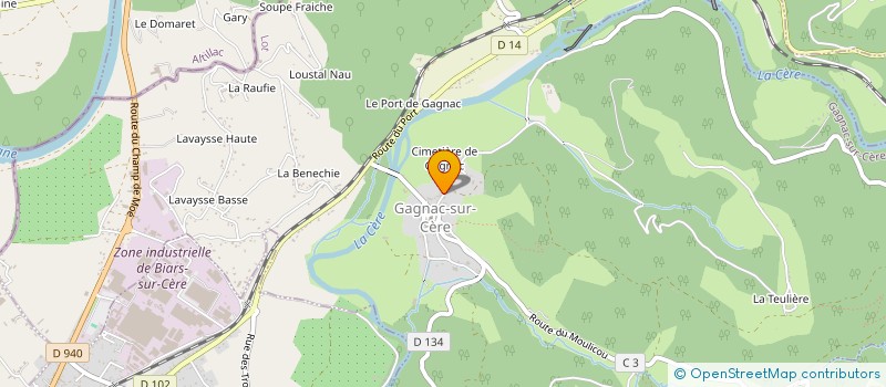 localisation de l'entreprise ATELIER BERTRAND CATTIAUX à GAGNAC-SUR-CERE