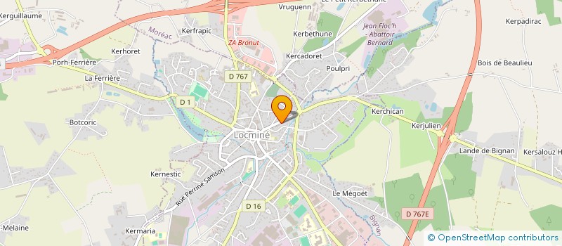 localisation de l'entreprise ATELIER BETTREMIEUX CYRIL D'ARCHITECTURE  LOCMINE